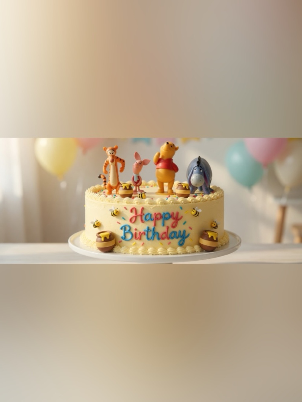 Disney Winnie the Pooh & Friends 4-Piece Cake Toppers